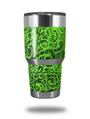 Skin Decal Wrap for Yeti Tumbler Rambler 30 oz Folder Doodles Neon Green (TUMBLER NOT INCLUDED)