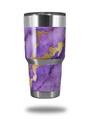 Skin Decal Wrap for Yeti Tumbler Rambler 30 oz Purple and Gold Gilded Marble (TUMBLER NOT INCLUDED)