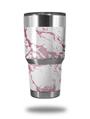 Skin Decal Wrap for Yeti Tumbler Rambler 30 oz Pink and White Gilded Marble (TUMBLER NOT INCLUDED)