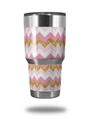 Skin Decal Wrap for Yeti Tumbler Rambler 30 oz Pink and White Chevron (TUMBLER NOT INCLUDED)