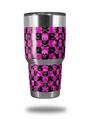 Skin Decal Wrap for Yeti Tumbler Rambler 30 oz Skull and Crossbones Checkerboard (TUMBLER NOT INCLUDED)