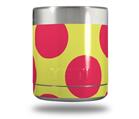 Skin Decal Wrap for Yeti Rambler Lowball - Kearas Polka Dots Pink And Yellow