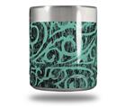 Skin Decal Wrap for Yeti Rambler Lowball - Folder Doodles Seafoam Green
