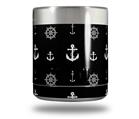 Skin Decal Wrap for Yeti Rambler Lowball - Nautical Anchors Away 02 Black