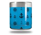 Skin Decal Wrap for Yeti Rambler Lowball - Nautical Anchors Away 02 Blue Medium