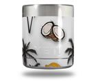 Skin Decal Wrap for Yeti Rambler Lowball - Coconuts Palm Trees and Bananas White