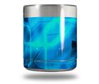 Skin Decal Wrap for Yeti Rambler Lowball - Cubic Shards Blue