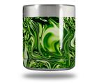 Skin Decal Wrap compatible with Yeti Rambler Lowball - Liquid Metal Chrome Neon Green (YETI NOT INCLUDED)
