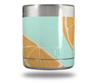 Skin Decal Wrap compatible with Yeti Rambler Lowball - Oranges Blue (YETI NOT INCLUDED)