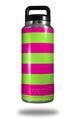 WraptorSkinz Skin Decal Wrap for Yeti Rambler Bottle 36oz Psycho Stripes Neon Green and Hot Pink  (YETI NOT INCLUDED)
