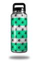 WraptorSkinz Skin Decal Wrap for Yeti Rambler Bottle 36oz Kearas Daisies Stripe Sea Foam  (YETI NOT INCLUDED)
