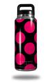 WraptorSkinz Skin Decal Wrap for Yeti Rambler Bottle 36oz Kearas Polka Dots Pink On Black  (YETI NOT INCLUDED)