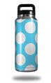 WraptorSkinz Skin Decal Wrap for Yeti Rambler Bottle 36oz Kearas Polka Dots White And Blue  (YETI NOT INCLUDED)