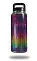 Skin Decal Wrap compatible with Yeti Rambler Bottle 36oz Tie Dye Red and Purple Stripes (YETI NOT INCLUDED)