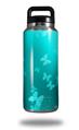 WraptorSkinz Skin Decal Wrap for Yeti Rambler Bottle 36oz Bokeh Butterflies Neon Teal  (YETI NOT INCLUDED)
