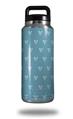 WraptorSkinz Skin Decal Wrap for Yeti Rambler Bottle 36oz Hearts Blue On White (YETI NOT INCLUDED)