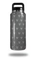 WraptorSkinz Skin Decal Wrap for Yeti Rambler Bottle 36oz Hearts Gray On White (YETI NOT INCLUDED)