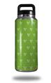 WraptorSkinz Skin Decal Wrap for Yeti Rambler Bottle 36oz Hearts Green On White (YETI NOT INCLUDED)
