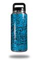 WraptorSkinz Skin Decal Wrap for Yeti Rambler Bottle 36oz Folder Doodles Blue Medium (YETI NOT INCLUDED)