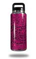 WraptorSkinz Skin Decal Wrap for Yeti Rambler Bottle 36oz Folder Doodles Fuchsia (YETI NOT INCLUDED)