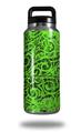 WraptorSkinz Skin Decal Wrap for Yeti Rambler Bottle 36oz Folder Doodles Neon Green (YETI NOT INCLUDED)