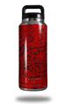 WraptorSkinz Skin Decal Wrap for Yeti Rambler Bottle 36oz Folder Doodles Red (YETI NOT INCLUDED)