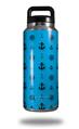 WraptorSkinz Skin Decal Wrap for Yeti Rambler Bottle 36oz Nautical Anchors Away 02 Blue Medium (YETI NOT INCLUDED)