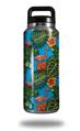 WraptorSkinz Skin Decal Wrap for Yeti Rambler Bottle 36oz Famingos and Flowers Blue Medium (YETI NOT INCLUDED)