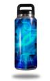 Skin Decal Wrap for Yeti Rambler Bottle 36oz Cubic Shards Blue (YETI NOT INCLUDED)