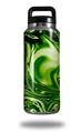 Skin Decal Wrap compatible with Yeti Rambler Bottle 36oz Liquid Metal Chrome Neon Green (YETI NOT INCLUDED)