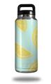 Skin Decal Wrap compatible with Yeti Rambler Bottle 36oz Lemons Blue (YETI NOT INCLUDED)