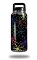 WraptorSkinz Skin Decal Wrap for Yeti Rambler Bottle 36oz Kearas Flowers on Black  (YETI NOT INCLUDED)