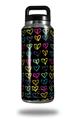 WraptorSkinz Skin Decal Wrap for Yeti Rambler Bottle 36oz Kearas Hearts Black  (YETI NOT INCLUDED)