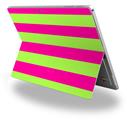 Psycho Stripes Neon Green and Hot Pink - Decal Style Vinyl Skin (fits Microsoft Surface Pro 4)