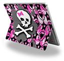 Pink Bow Skull - Decal Style Vinyl Skin (fits Microsoft Surface Pro 4)