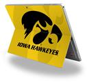 Iowa Hawkeyes Herkey Black on Gold - Decal Style Vinyl Skin (fits Microsoft Surface Pro 4)