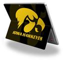 Iowa Hawkeyes Herkey Gold on Black - Decal Style Vinyl Skin (fits Microsoft Surface Pro 4)