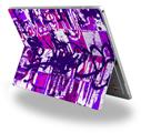 Purple Checker Graffiti - Decal Style Vinyl Skin (fits Microsoft Surface Pro 4)