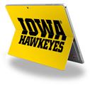 Iowa Hawkeyes 01 Black on Gold - Decal Style Vinyl Skin (fits Microsoft Surface Pro 4)