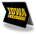 Iowa Hawkeyes 03 Black on Gold - Decal Style Vinyl Skin (fits Microsoft Surface Pro 4)