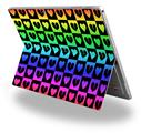Love Heart Checkers Rainbow - Decal Style Vinyl Skin (fits Microsoft Surface Pro 4)