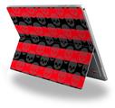 Skull Stripes Red - Decal Style Vinyl Skin (fits Microsoft Surface Pro 4)