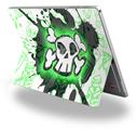 Cartoon Skull Green - Decal Style Vinyl Skin (fits Microsoft Surface Pro 4)