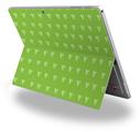 Hearts Green On White - Decal Style Vinyl Skin fits Microsoft Surface Pro 4 (SURFACE NOT INCLUDED)