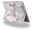 Rose Gold Gilded Grey Marble - Decal Style Vinyl Skin fits Microsoft Surface Pro 4 (SURFACE NOT INCLUDED)