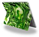 Decal Style Vinyl Skin compatible with Microsoft Surface Pro 4 Liquid Metal Chrome Neon Green