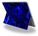 Decal Style Vinyl Skin compatible with Microsoft Surface Pro 4 Liquid Metal Chrome Royal Blue
