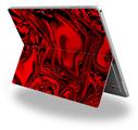 Decal Style Vinyl Skin compatible with Microsoft Surface Pro 4 Liquid Metal Chrome Red