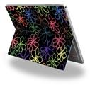 Kearas Flowers on Black - Decal Style Vinyl Skin (fits Microsoft Surface Pro 4)