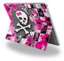 Girly Pink Bow Skull - Decal Style Vinyl Skin (fits Microsoft Surface Pro 4)